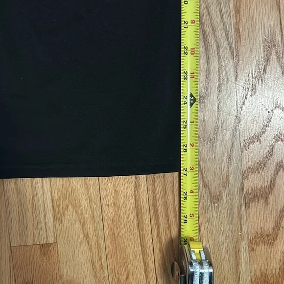 C-Mode Straight Pull On Black Pants Stretch High-Rise Soft Lounge size L - Picture 6 of 7